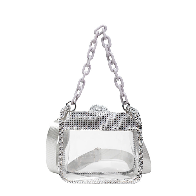 Wholesale Transparent Chain Bags Portable PVC Shoulder Bags